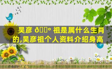吴彦 🌺 祖是属什么生肖的,吴彦祖个人资料介绍身高